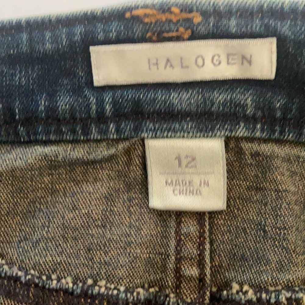 Halogen Mini Skirt Women's 12 Blue High Rise Stretch Casual Summer Y2K - Picture 10 of 11